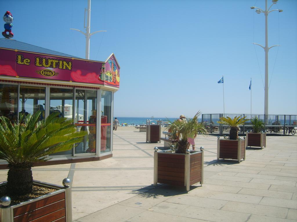 Canet Plage Appartement Vue Laterale Mer, 1 Chambre , Wifi, Climatisation, Parking Securise Couvert Exterior photo